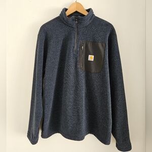 Carhartt Quarter-Zip Fleece Pullover Sweater Mens Large